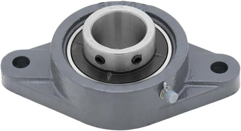 [2-Pack] UCFL208-24 - 2-Bolt Flange-Mount Ball Bearing Unit, Insert Bearing UC-208-24, Cast Iron Housing FL208, Bore Shaft 1-1/2 in (38.1 mm), Set Screw Locking, 3.937 in (100 mm) Total Length in Saudi Arabia