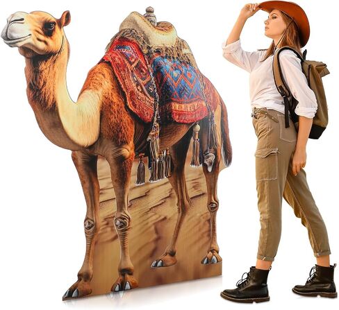 Geelin 4ft Tiger Cardboard Cutout Life Size Animal Stand up Safari Jungle Photo Booths Prop Cut Out for Zoo Safari Jungle Themed Tiger Birthday Party Decoration Supplies in Saudi Arabia