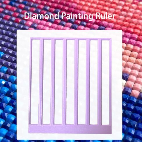 SPANSEE 4 PCS Diamond Painting Ruler, Ruler Compatible with Diamond Art Club Round and Square Canvases, Diamond Painting Guide in Saudi Arabia