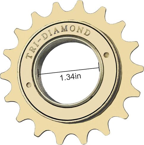 THALOUS Bicycle Freewheel Single Speed 16T 18T Compatible with 1/2''×1/8'' Bike Freewheel Threaded Type Freehub Cycling Replacement Parts in Saudi Arabia