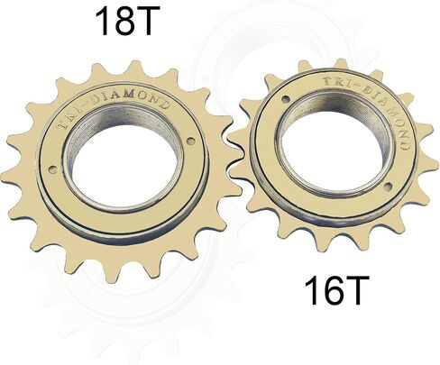 THALOUS Bicycle Freewheel Single Speed 16T 18T Compatible with 1/2''×1/8'' Bike Freewheel Threaded Type Freehub Cycling Replacement Parts in Saudi Arabia