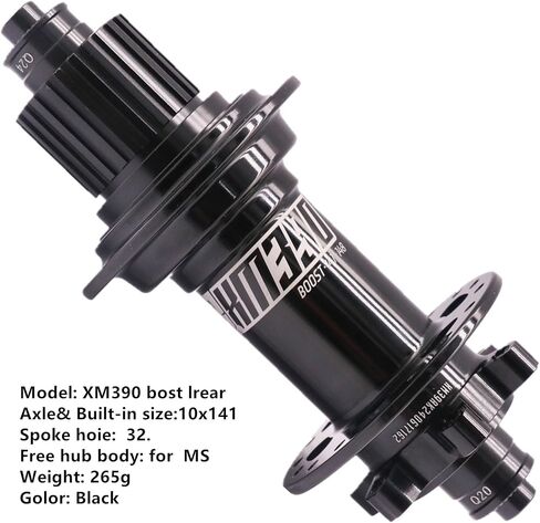 BestParts Mountain Bike Boost Rear Hub, 32 Holes, Full Aluminium Ultralight High Strength Axle Quick Release (QR) Disc Brake,MS Freehub Replacement for Shimano Microspline 12 Speed, 10x141mm in Saudi Arabia