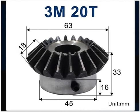 Bevel Gear 3M 20teeth مع ثقب داخلي 14/15/16/17/18/19/20/22/22/22/22/28 ملم 90 درجة حرارة تروس الصلب (19 مم KEYWAY 6MM ، 2PCS 3M 20 TEATH) in Saudi Arabia