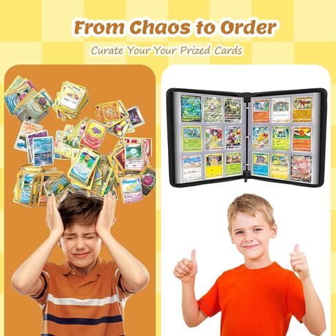 9 Pocket Card Binder Premium Trading Card Binder Holds 720 Cards, Heavy-Duty PU Leather with Secure Zipper for MTG, TCG, Game Sports & Football Cards Collectible Trading Card Albums for Gifts in Kuwait