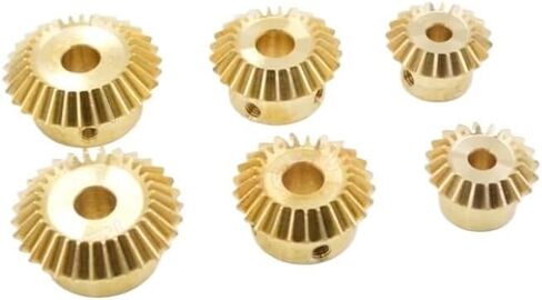 1pc Brass Bevel Gear 0.5M 0.8M 1M 1.5M 15 20 25 30 Teeth 90 Degrees Meshing Angle Gears Bore 3/4/5/6/8/10/12/14/15mm(8mm (Keyway 3mm),1M-20 Teeth) in Saudi Arabia