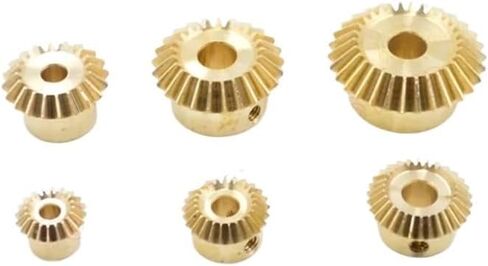 1pc Brass Bevel Gear 0.5M 0.8M 1M 1.5M 15 20 25 30 Teeth 90 Degrees Meshing Angle Gears Bore 3/4/5/6/8/10/12/14/15mm(8mm (Keyway 3mm),1M-20 Teeth) in Saudi Arabia