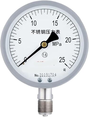Y-100BF Stainless Steel Pressure Gauge Water Pressure Gauge air Pressure Hydraulic Oil Pressure Negative Pressure Vacuum steam Pressure Gauge 0-0.25MPa(0-1.6MPa) in Saudi Arabia