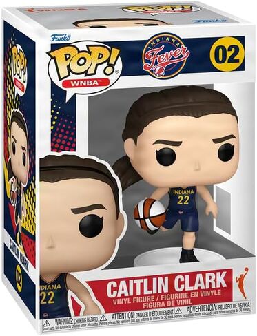 Caitlin Clark #02 Rookie Season Funko Pop! كرة السلة WNBA: تمثال للحمى في إنديانا مع حالة حامي HOFSM in Saudi Arabia