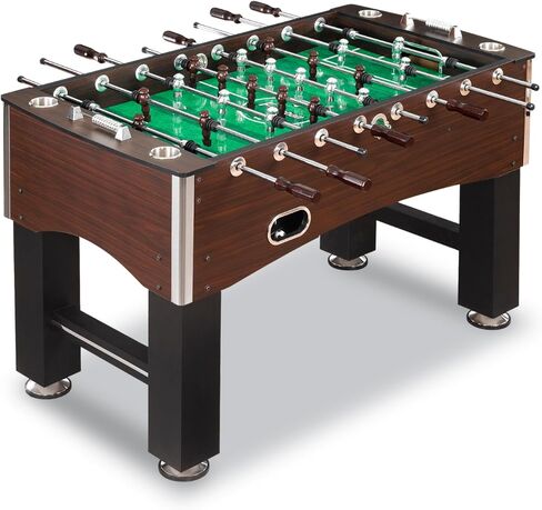 Hathaway Primo 56 in Foosball Table لغرفة الألعاب العائلية-مع اللاعبين المتوازنين ، ومحامل الدوران E-Z ، ووحدات تسجيل تمثيلية ، ومقابض سهلة المقاومة ومستويات الساق القابلة للتعديل-الانتهاء من الحبوب الخشبية in Saudi Arabia