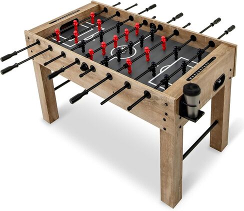 Giantex 54" Foosball Table Adult Size, Full Size Arcade Soccer Table Game w/2 Balls & 2 Cup Holders, Football Table for Kids & Adults, Competition Sized Foosball Table for Game Room, Family, Party in Saudi Arabia