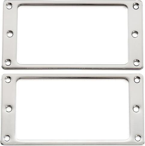 Musiclily Basic Steel Flat Bottom Humbucker Pickup Mounting Rings Set for PRS/Epi Style Electric Guitar, Chrome (Set of 2) in Saudi Arabia