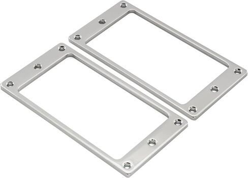 Musiclily Basic Steel Flat Bottom Humbucker Pickup Mounting Rings Set for PRS/Epi Style Electric Guitar, Chrome (Set of 2) in Saudi Arabia