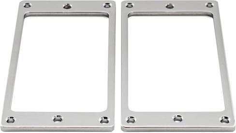 Musiclily Basic Steel Flat Bottom Humbucker Pickup Mounting Rings Set for PRS/Epi Style Electric Guitar, Chrome (Set of 2) in Saudi Arabia