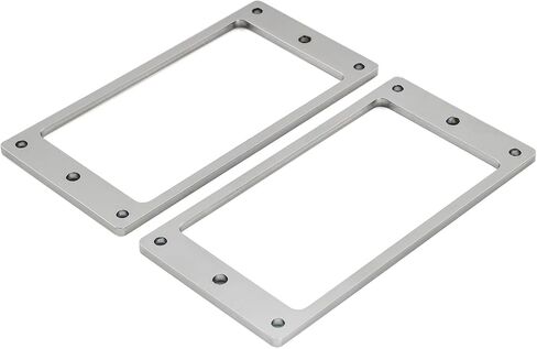 Musiclily Basic Steel Flat Bottom Humbucker Pickup Mounting Rings Set for PRS/Epi Style Electric Guitar, Chrome (Set of 2) in Saudi Arabia