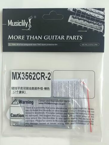 MusicLily Basic Steel Flat Flat Flat Bottom Humbucker Pickup Rings Trings for PRS/EPI Style Electric Guitar ، Chrome (مجموعة من 2) in Kuwait