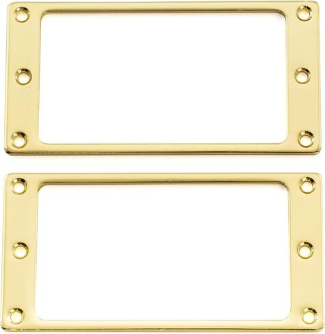 MusicLily Basic Steel Flat Flat Flat Bottom Humbucker Pickup Rings Trings for PRS/EPI Style Electric Guitar ، Chrome (مجموعة من 2) in Kuwait