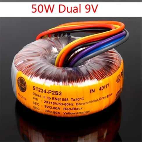 50W Dual 9V 15V Toroidal Transformer Four-Ware 2x115V إدخال Ring Ring Cow 50va (50W Dual 15V) in Saudi Arabia