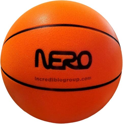 The Incredible B-Ball Silent Play. A Silent Basketball for Indoor Basketball Play, A Foam Basketball, Noiseless Basketball Dribbling Indoor, Silent Ball 7"" (18cm), Orange in Saudi Arabia