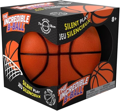The Incredible B-Ball Silent Play. A Silent Basketball for Indoor Basketball Play, A Foam Basketball, Noiseless Basketball Dribbling Indoor, Silent Ball 7"" (18cm), Orange in Saudi Arabia