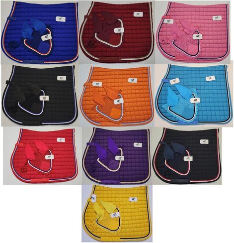 Horse All Purpose English Saddle Pad Set with Matching Ear Bonnet English Full Horse Size in Saudi Arabia