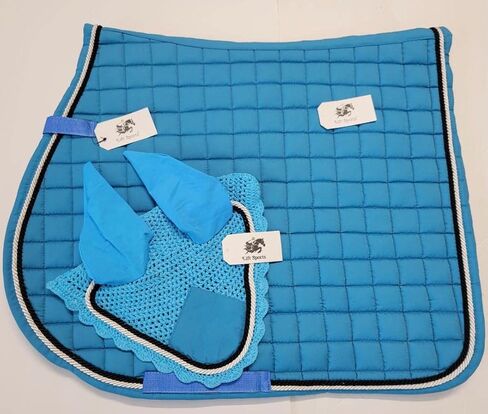 Horse All Purpose English Saddle Pad Set with Matching Ear Bonnet English Full Horse Size in Saudi Arabia