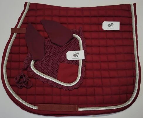 Horse All Purpose English Saddle Pad Set with Matching Ear Bonnet English Full Horse Size in Saudi Arabia