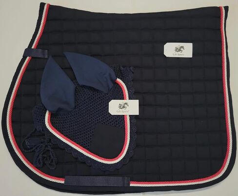Horse All Purpose English Saddle Pad Set with Matching Ear Bonnet English Full Horse Size in Saudi Arabia
