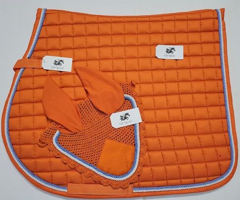 Horse All Purpose English Saddle Pad Set with Matching Ear Bonnet English Full Horse Size in Saudi Arabia