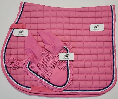 Horse All Purpose English Saddle Pad Set with Matching Ear Bonnet English Full Horse Size in Saudi Arabia