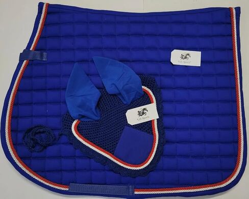 Horse All Purpose English Saddle Pad Set with Matching Ear Bonnet English Full Horse Size in Saudi Arabia