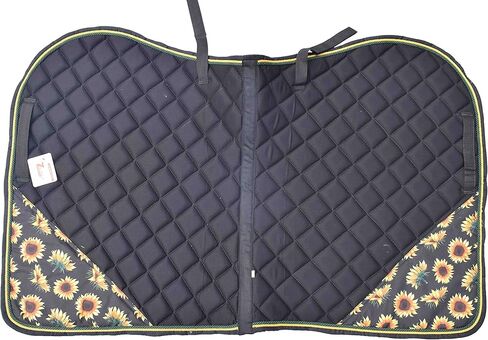 مجموعة سرج طباعة عباد الشمس + غطاء محرك أذن مطابق - ترس لركوب الفروسية - إكسسوارات عرض الخيول ، الصياد/Jumper in Kuwait