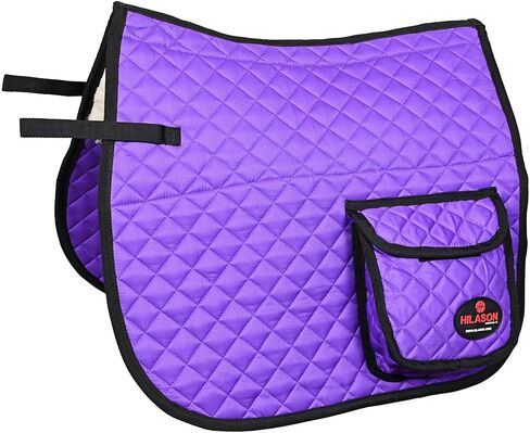 HILASON Western Horse Luxury Quilted Saddle Pads with Pockets | Pad in Saudi Arabia