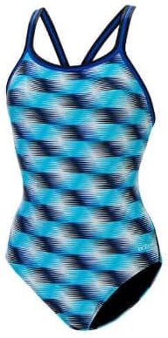 Dolfin Women's Xtrasleek Sonar Print DBX Back One One One Swimsuit Sonar Red White in Kuwait