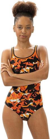 Dolfin Women's Xtrasleek Sonar Print DBX Back One One One Swimsuit Sonar Red White in Kuwait