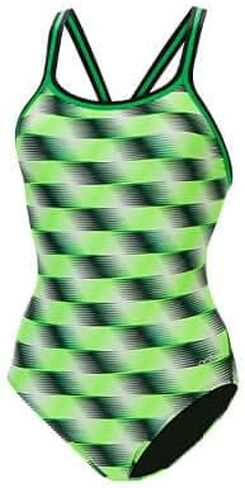 Dolfin Women's Xtrasleek Sonar Print DBX Back One One One Swimsuit Sonar Red White in Kuwait