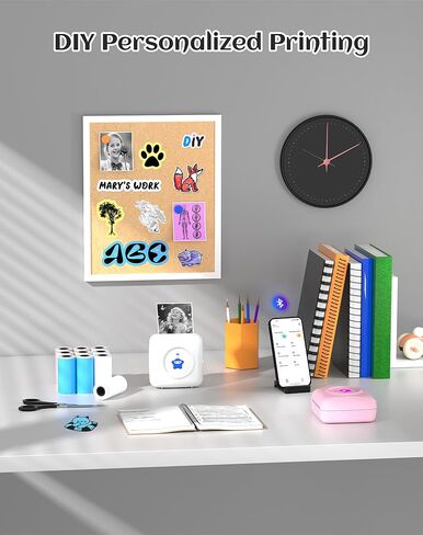 vretti 10 Roll Mini Printer Photo Paper, 57mmx 6m Thermal Printer Paper White for TP2-Y Portable Thermal Pocket Printer Paper for Study Notes, Pictures,Label in Kuwait