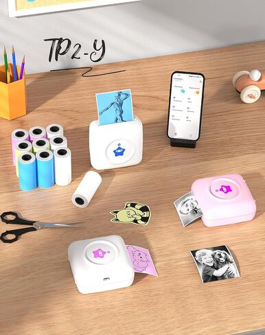 vretti 10 Roll Mini Printer Photo Paper, 57mmx 6m Thermal Printer Paper White for TP2-Y Portable Thermal Pocket Printer Paper for Study Notes, Pictures,Label in Kuwait