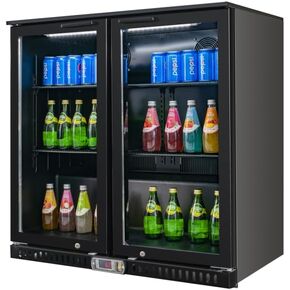 Back Bar Cooler with 2 Glass Doors, Counter-Height Beverage Refrigerator, 7.5 Cu.Ft., Commercial Fridge with LED in Saudi Arabia
