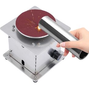 4" Mini Disc Sander & Bench Grinder - 200W 6000RPM Electric Sanding Machine w/Variable Speed & Reverse Function, for Wood/Metal/Stone (Silver) in Saudi Arabia