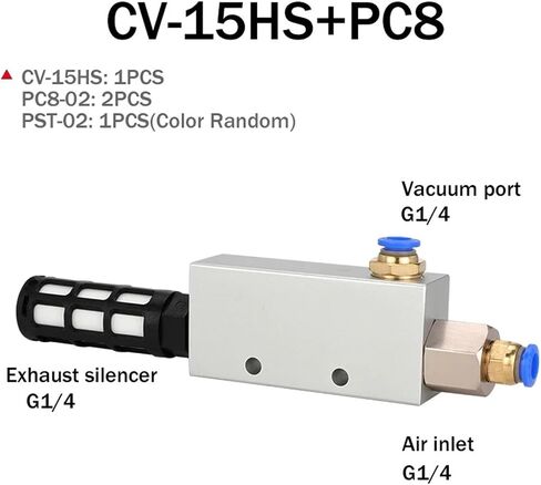 Pneumatic Vacuum Generator CV-10HS High Negative Pressure Venturi Ejector 15HS 20HS 25HS 30HS(CV-15HS) in Saudi Arabia