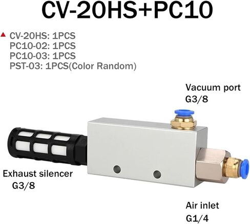 Pneumatic Vacuum Generator CV-10HS High Negative Pressure Venturi Ejector 15HS 20HS 25HS 30HS(CV-15HS) in Saudi Arabia