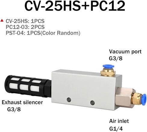 Pneumatic Vacuum Generator CV-10HS High Negative Pressure Venturi Ejector 15HS 20HS 25HS 30HS(CV-15HS) in Saudi Arabia