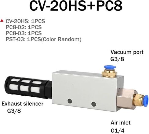 Pneumatic Vacuum Generator CV-10HS High Negative Pressure Venturi Ejector 15HS 20HS 25HS 30HS(CV-15HS) in Saudi Arabia