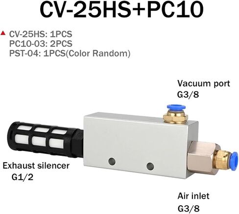 Pneumatic Vacuum Generator CV-10HS High Negative Pressure Venturi Ejector 15HS 20HS 25HS 30HS(CV-15HS) in Saudi Arabia