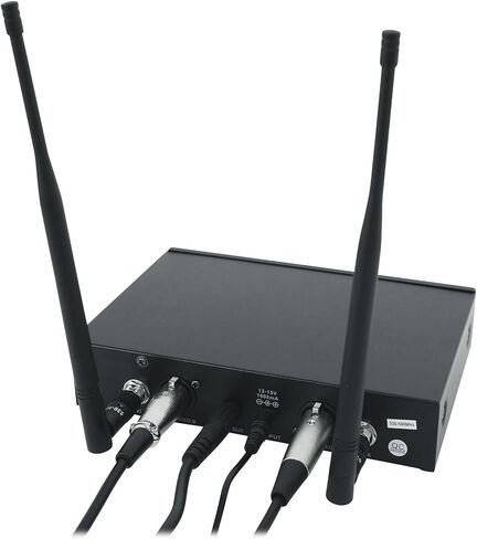 Rockville RWM-200 H2 Dual Handheld UHF Microphone System, 200 Channels, On-Mic 3-Band EQ & Echo, up to 500ft Range, XLR Outputs, Cardioid Mics, Full Metal Build, Ideal for Events, DJ, Karaoke in Kuwait