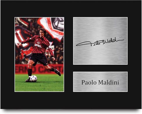 HWC Trading Paolo Maldini AC Milan Framed Higs مطبوعة صورة توقيع موقعة للجماهير والمؤيدين - حجم الرسالة الأمريكية in Kuwait