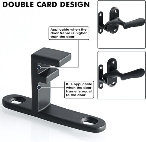 304 Stainless Steel Hasp Latch Lock Gate Latches Door Lock Sliding Window Door Lock Handle Door Latch Home Hardware 1Pcs(Black) in Saudi Arabia