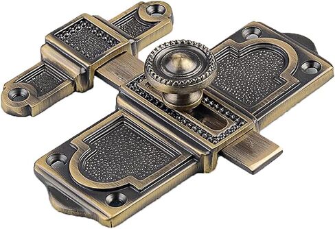 Portable Door Lock, Door Latch Barrel Bolt，Heavy Duty Thicken Anti-Theft Sliding Lock Gate Buckle，Antique Brass Door Window Security Latch(Golden) in Saudi Arabia