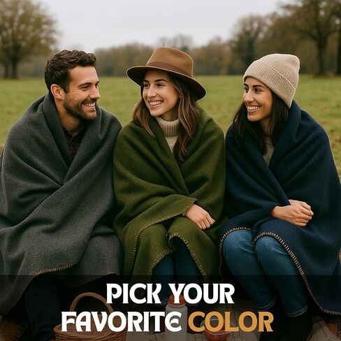 JMR Wool Camping Blanket, Fire Retardant Military Throw, Grey (62x84) | 70% Wool, Fire Retardant, Machine Washable, Military Style, Warm & Thick, Camping & Emergency Use, Grey (62x84) in Saudi Arabia