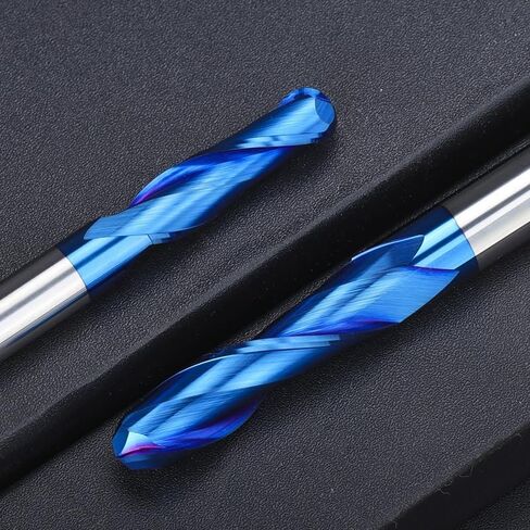 4/6mm Shank Ball Nose End Mill 2 Flute CNC Router Bit Nano Blue Coated Carbide Milling Cutter(4x25x45) in Saudi Arabia